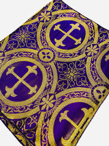 Religious Brocade Runner Tablecloth Brocade Fabric - Ecclesiastical Jacquard, Cross Motif, 14" Wide x 60" Long (1 Yard)