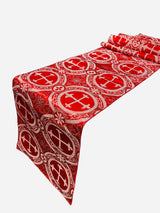 Religious Brocade Runner Tablecloth Brocade Fabric - Ecclesiastical Jacquard, Cross Motif, 14" Wide x 60" Long (1 Yard)