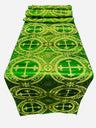 Religious Brocade Runner Tablecloth Brocade Fabric - Ecclesiastical Jacquard, Cross Motif, 14" Wide x 60" Long (1 Yard)