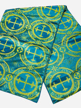 Religious Brocade Runner Tablecloth Brocade Fabric - Ecclesiastical Jacquard, Cross Motif, 14" Wide x 60" Long (1 Yard)