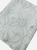 Religious Brocade Runner Tablecloth Brocade Fabric - Ecclesiastical Jacquard, Cross Motif, 14" Wide x 60" Long (1 Yard)