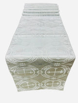 Religious Brocade Runner Tablecloth Brocade Fabric - Ecclesiastical Jacquard, Cross Motif, 14" Wide x 60" Long (1 Yard)