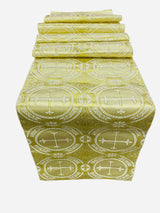 Religious Brocade Runner Tablecloth Brocade Fabric - Ecclesiastical Jacquard, Cross Motif, 14" Wide x 60" Long (1 Yard)
