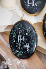 5” Nativity Scene Glass Disc Ornament