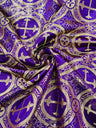 Religious Cross Jacquard Satin Fabric - Religious Cross Pattern, 58" Width (1 Yard)