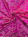 Religious Cross Jacquard Satin Fabric - Religious Cross Pattern, 58" Width (1 Yard)