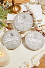 4.5" Religious Wood Disc Ornament