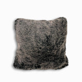 Renne Pillow Collection Sheepskin Fabric - White, Tip Dye Gray, 20" X 20" (1 Pillow)