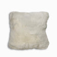 Renne Pillow Collection Sheepskin Fabric - White, Tip Dye Gray, 20" X 20" (1 Pillow)
