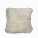 Renne Pillow Collection Sheepskin Fabric - White, Tip Dye Gray, 20" X 20" (1 Pillow)