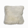 Renne Pillow Collection Sheepskin Fabric - White, Tip Dye Gray, 20" X 20" (1 Pillow)