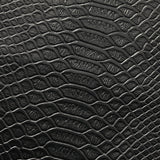 Reptile Polyurethane/Polyester Fabric - Black Reptile Texture, 58" Width (1 Yard)