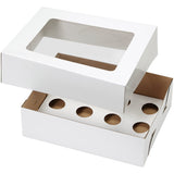 Wilton White Corrugated Cupcake Box with Window, 13 x 10 x 4-Inch, 2-Count