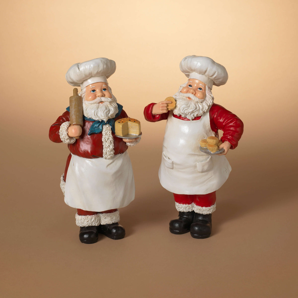 12" Resin Holiday Chef Santa