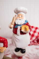 12" Resin Holiday Chef Santa