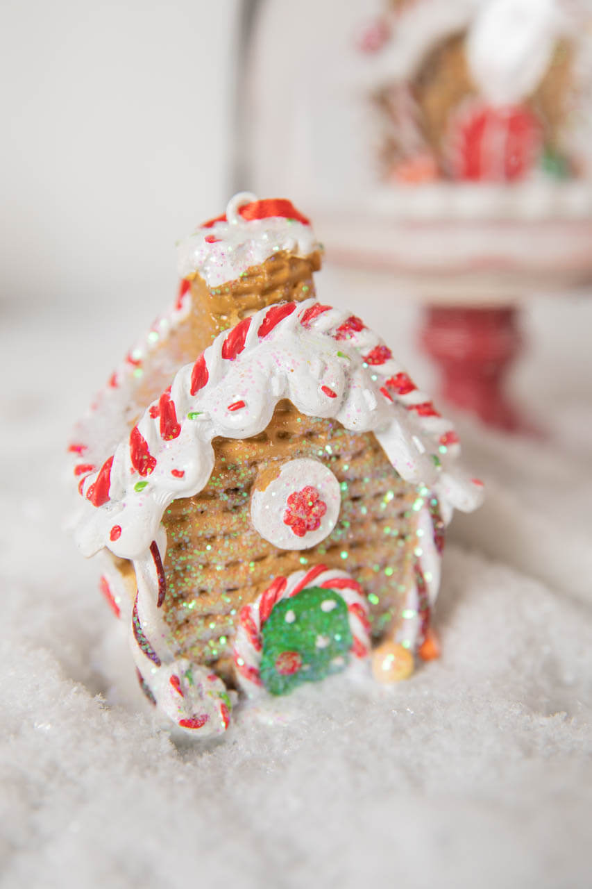3.5” Resin Gingerbread House Ornament