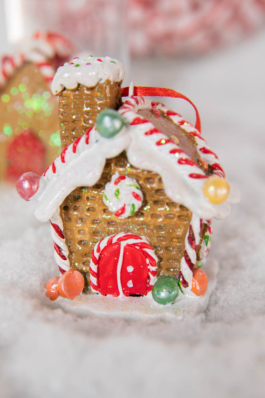 3.5” Resin Gingerbread House Ornament