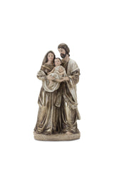 13 Inch Resin Holy Family Nativity Scene Mary Joseph Baby Jesus Christmas Religious Tabletop Decor Figurine