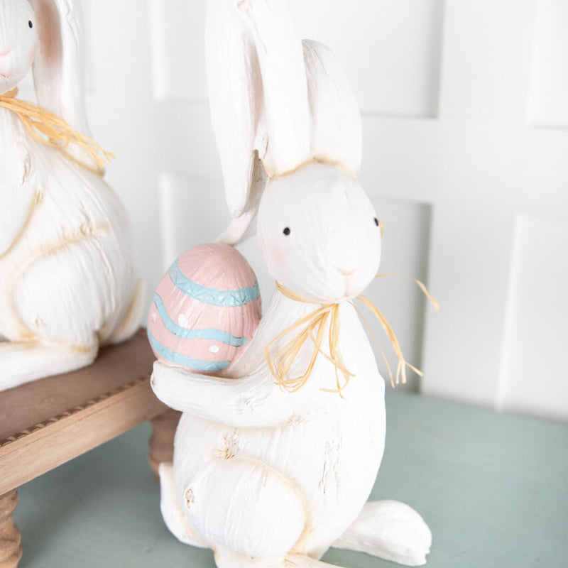 16" Resin Easter Bunny Figurine Decorative Spring Holiday Accent