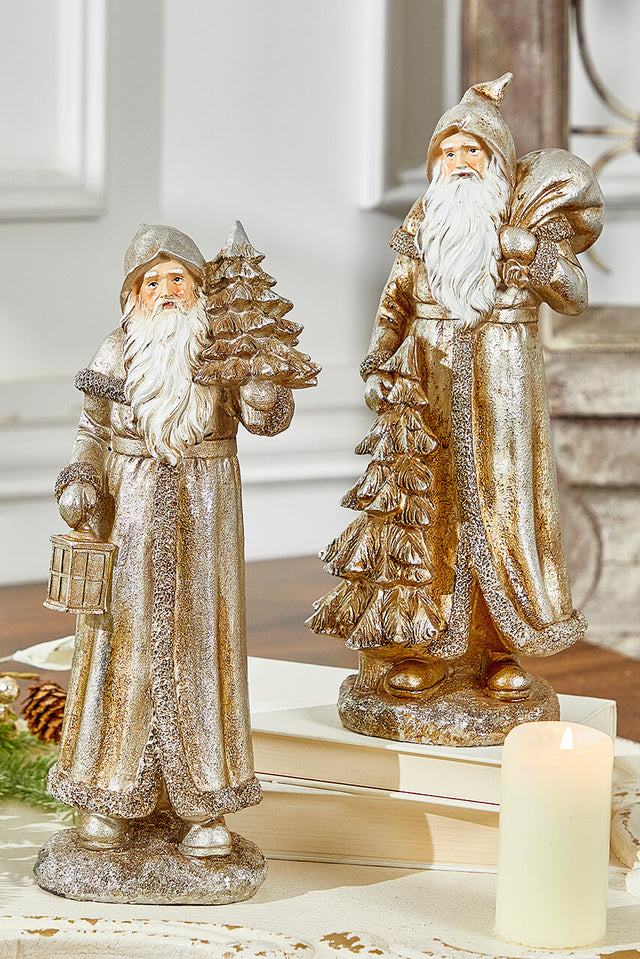 12.25” Resin Rustic Santa
