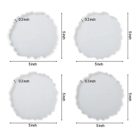 Molde de Silicona para Resina - Posavasos Geoda