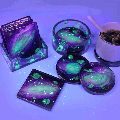 Molde de silicona para resina - Posavasos redondos y cuadrados
