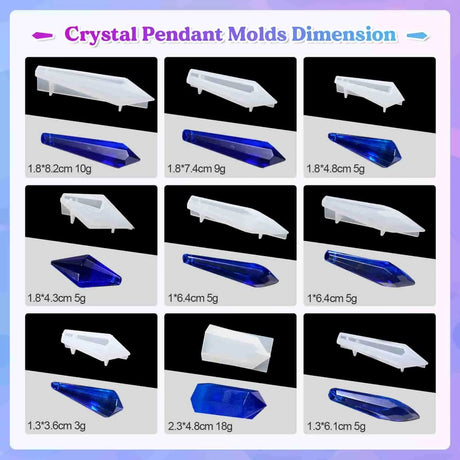 Molde de Silicona para Resina - Cristal de Péndulo