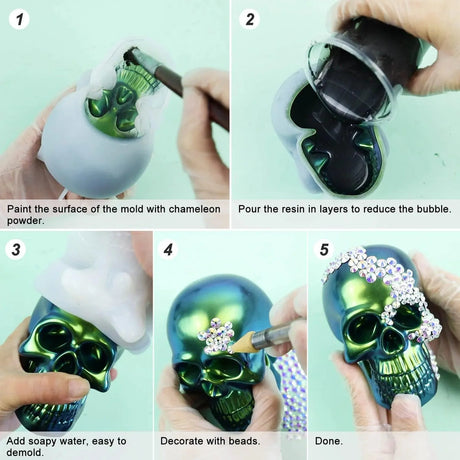 Molde de silicona para resina - Calavera grande