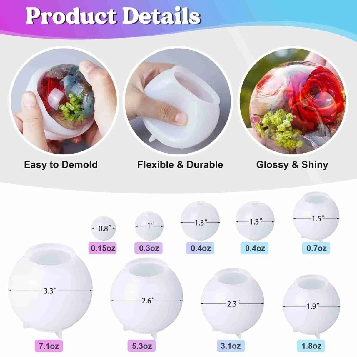 রেজিন সিলিকন ছাঁচ - স্ফিয়ার 3D