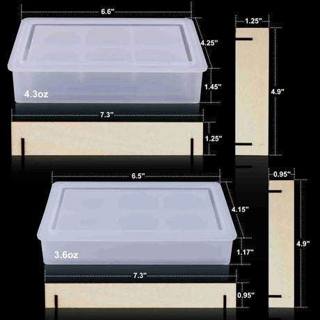 Molde de silicona para resina - Caja de almacenamiento