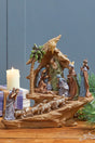 13.5" Resin Stairway Nativity with Sheep Herd