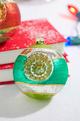 Mercury Glass Reflector Ornament 4 Inch Cat Eye Ball