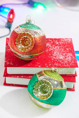Mercury Glass Reflector Ornament 4 Inch Cat Eye Ball