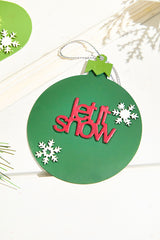 2" Metal Christmas Words Ornament