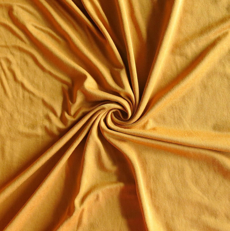 Bamboo Lycra Jersey Knit Fabric - Retro Gold