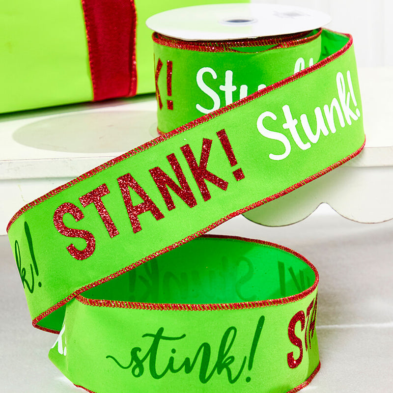 2.5" x 10 Yards Stink! Stank! Stunk! Ribbon