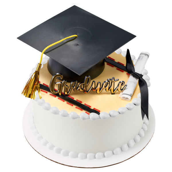 Graduation Mega Hat Set Cake Kit with Diploma - 3 piece set