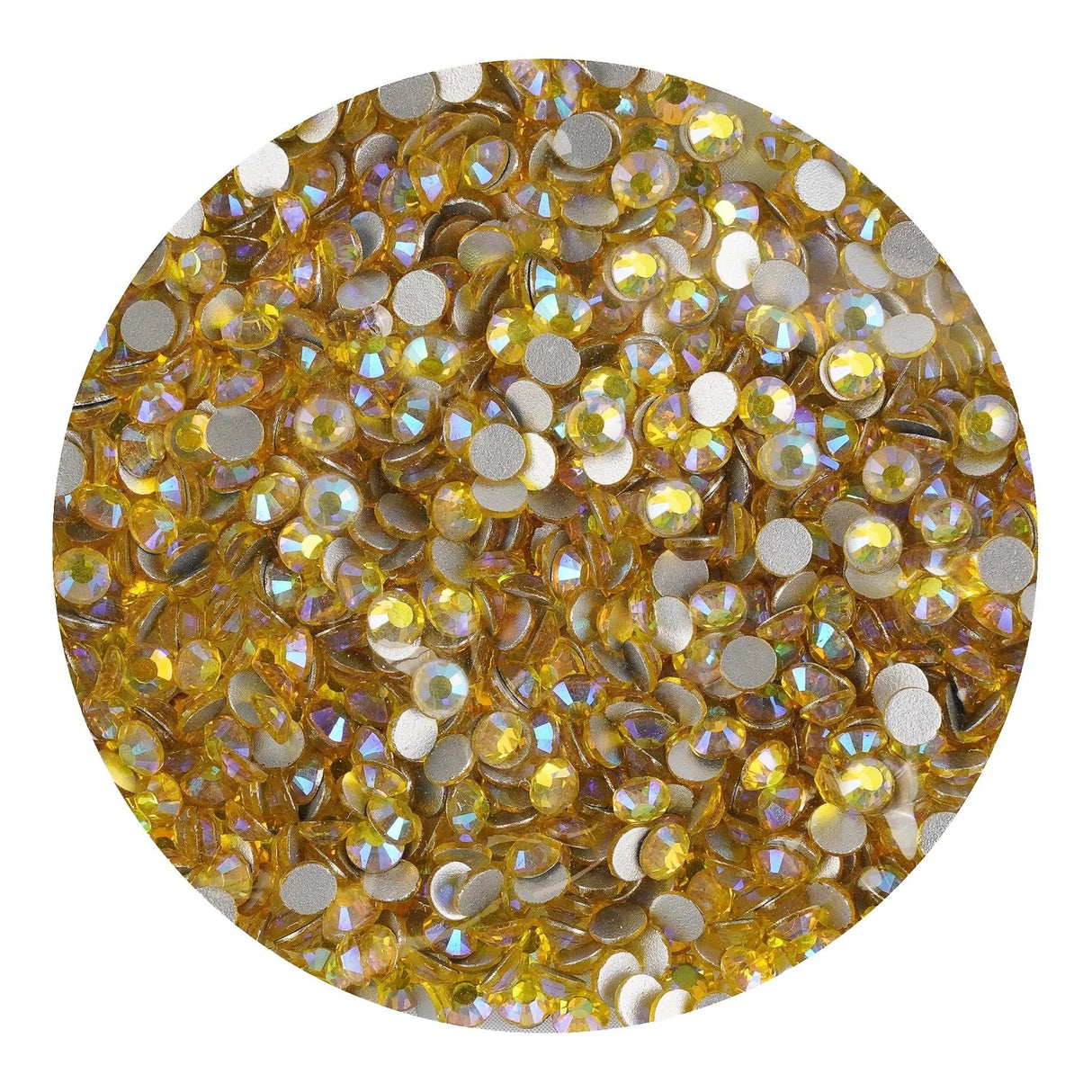 Rhinestone AB Iridescent - Citrine  (1400 Non Hot Fix Stones - SS10)