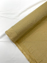 Rhinestone Nylon Spandex Fabric - Crystal Rhinestones, 54" Width (1 Yard)