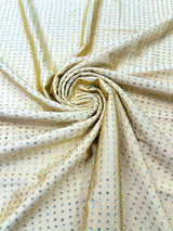 Rhinestone Nylon Spandex Fabric - Crystal Rhinestones, 54" Width (1 Yard)