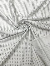 Rhinestone Nylon Spandex Fabric - Crystal Rhinestones, 54" Width (1 Yard)