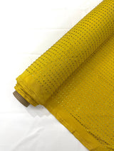Rhinestone Nylon Spandex Fabric - Crystal Rhinestones, 54" Width (1 Yard)