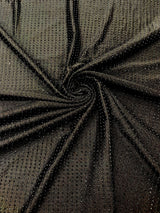 Rhinestone Nylon Spandex Fabric - Crystal Rhinestones, 54" Width (1 Yard)