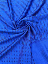 Rhinestone Nylon Spandex Fabric - Crystal Rhinestones, 54" Width (1 Yard)