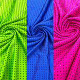 Rhinestone Nylon Spandex Fabric - Crystal Rhinestones, 54" Width (1 Yard)