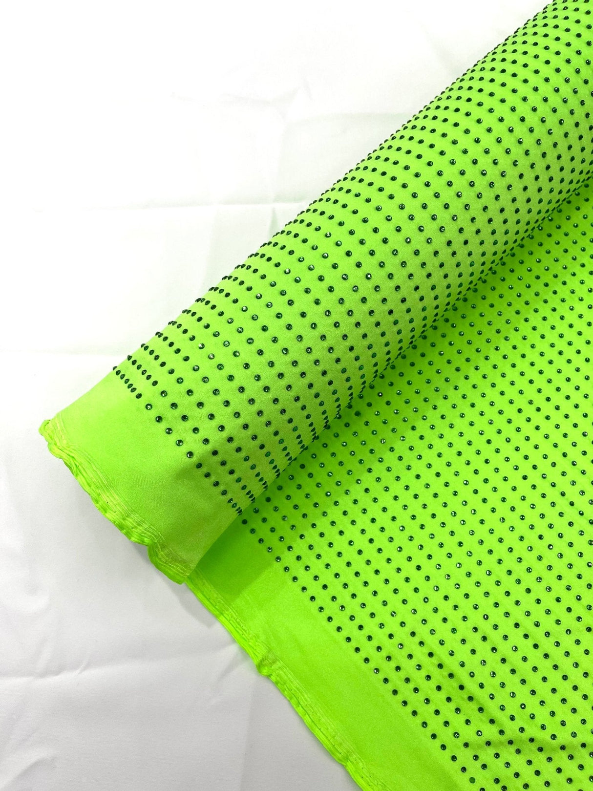 Rhinestone Nylon Spandex Fabric - Crystal Rhinestones, 54" Width (1 Yard)