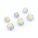 Sew-On Rhinestones Crystal Decorative Studs for Leather & Apparel - 6mm/8mm