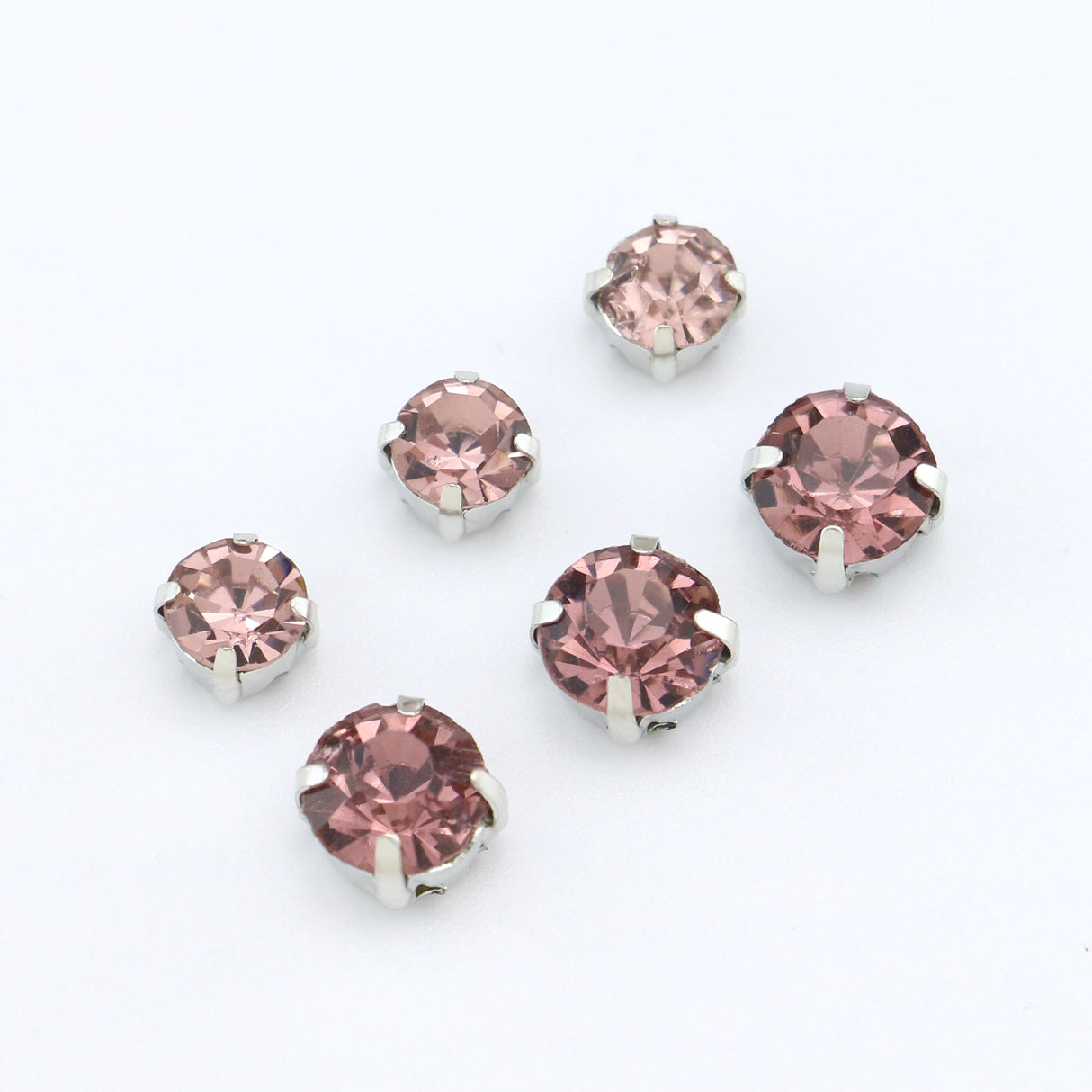 Sew-On Rhinestones Crystal Decorative Studs for Leather & Apparel - 6mm/8mm