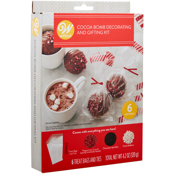 Wilton Christmas Hot Cocoa Bomb Decorating and Gifting Kit, Decorates 6