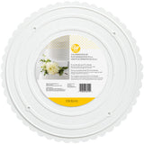 Wilton White Scalloped Edge Separator Plate – 12 Inch